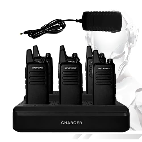 RT22 Six Way Charger Desktop KD-C1 Two Way Radio 6Way Charger Base Charging Time and Space Saving Compatible with T20 Walkie Talkie Accessories
