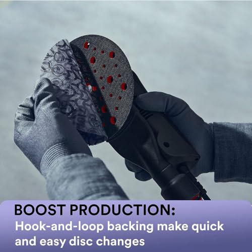 Image of 3M Xtract Net Disc 710W, 5 in, 12 Piece Multi-Pack Hook and Loop Sanding Discs, 80+, 120+, 180+, 220+, 240+, 320+, Virtually Dust-Free, Assorted Grades, 66584