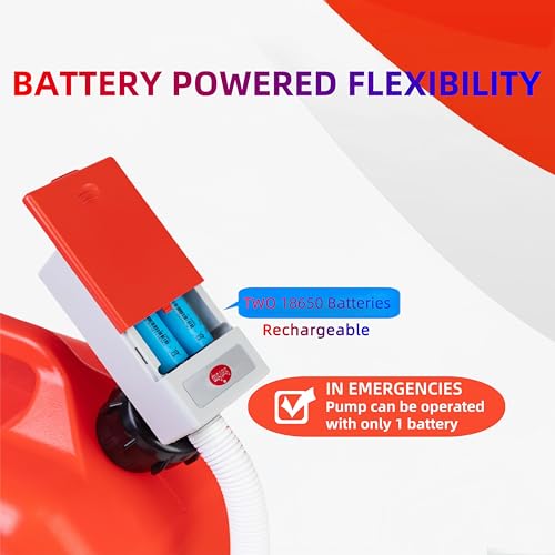 Fuel Transfer Pump with Auto Stop Sensor Overfill Protection,Gas Can Pump,3.2 GPM Portable Automatic Fuel Transfer Pump, Kit With 4 Tank Adapter, Portable Gas Pump for Oil,Fuel,Gasoline Transfer Pump