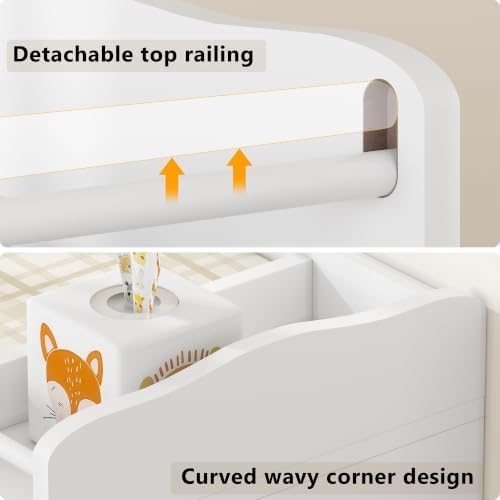 HPWLYO Wooden Nursery Changing Table,Diaper Baby Changing Table — view 7