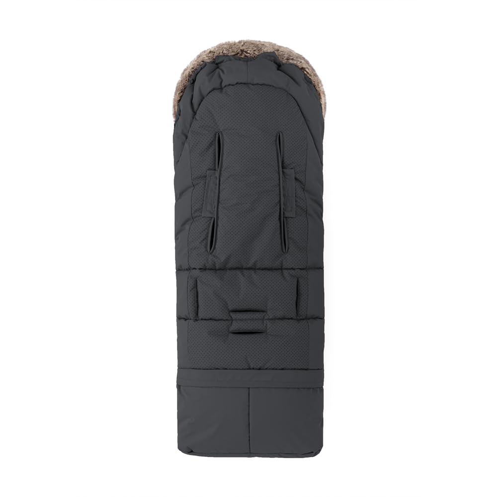 Petite&Mars Fusak 4v1 Arctic - Coprigambe invernale per passeggino, passeggino e seggiolino auto, caldo, impermeabile, antivento, Siempre Nero, 87/110x48cm, Sacco coprigambe per passeggino PETITE&MARS