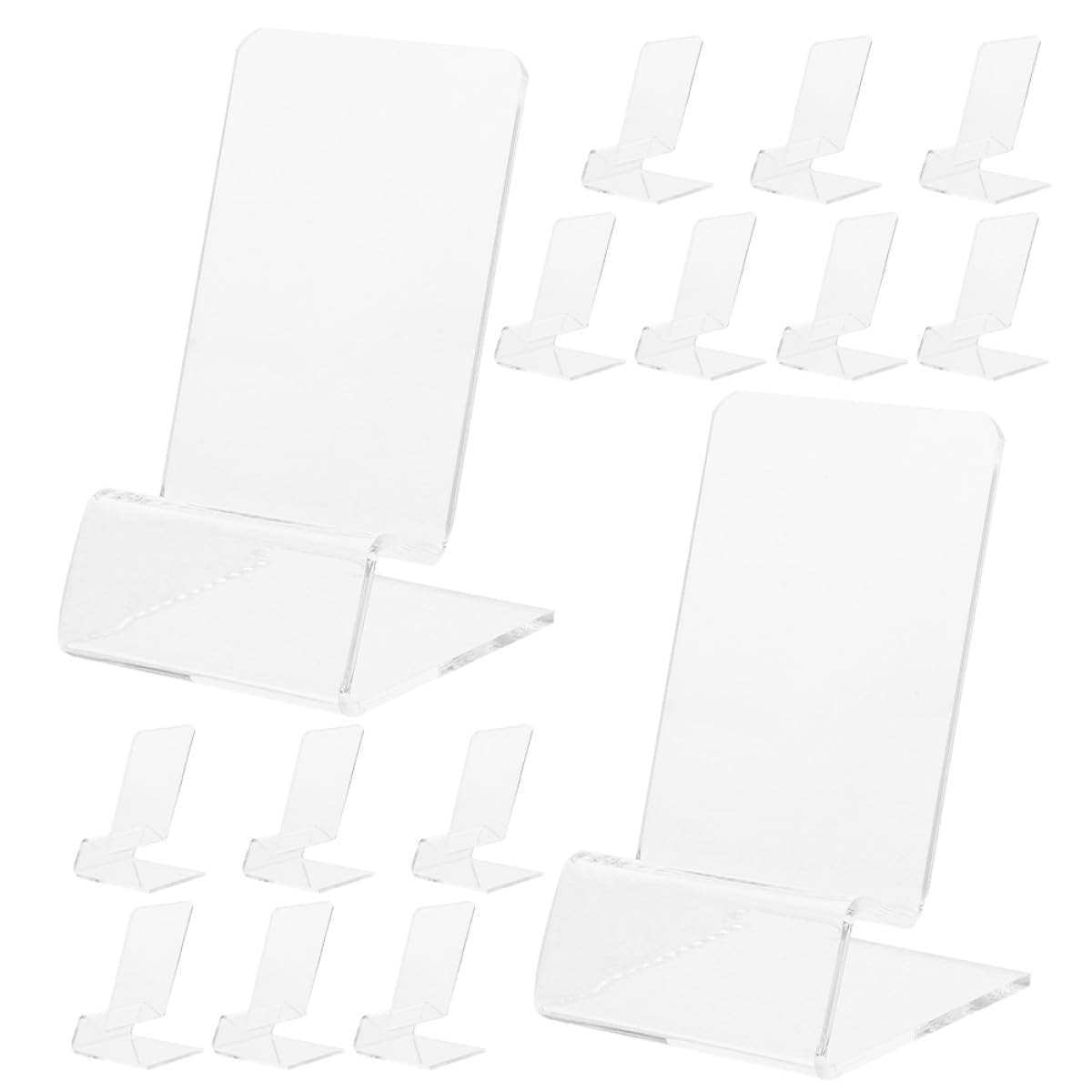 Soporte Portátil para Teléfono Celular de Acrílico Transparente, Set de 15 Unidades para Escritorio, Adecuado para Uso en Oficina y Dormitorios, Diseño Compacto