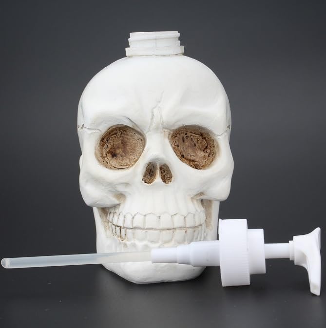 MRKU Lotion-Seifenspender, personalisierter Totenkopf-Seifenspender, Shampoo- und Duschgel-Spenderflasche zum Drücken, für den Seifenspender im Badezimmer zu Hause, in der Küche