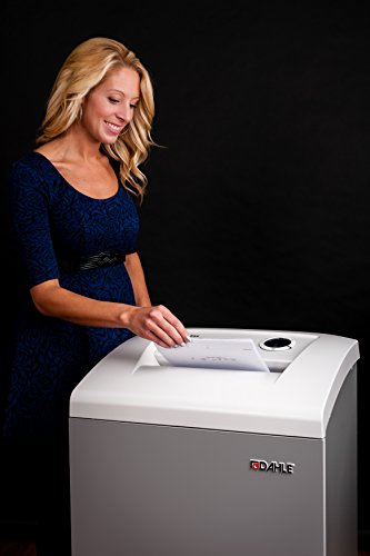 Dahle 40314 Paper Shredder With Smartpower Energy Management, Solid Milled Cylinders, 13 Sheet Capacity, Cross Cut, Shreds Cds, Staples, Paper Clips And Credit Cards, Security Level P-4, 1-3 Users #TOP3