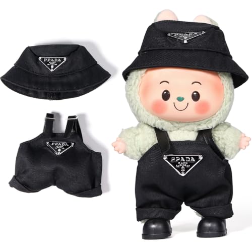 AICase for Labubu Clothes Designer/for Labubu Outfits,Clothes Set for 17cm Lububu Doll,2 Piece Set Hat Clothing for LA BUBU, Boys and Girls Stylish Adorable Dolls Clothes Accessories (No Doll)_1