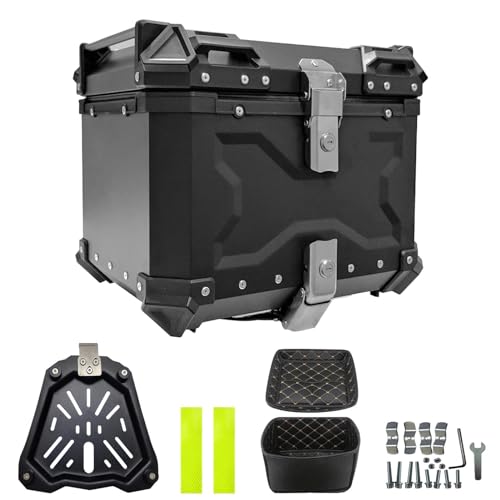 A-Pro Motorrad Topcase 29 Liter Silber - Gepäckbox Für Motorrad & Roller