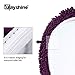 Toilet Lid Cover - Plum, Plush Microfiber Oval Toilet Seat Covers for Bathroom, Machine Washable Elongated Toilet Cover Seat, Stretches up to 21