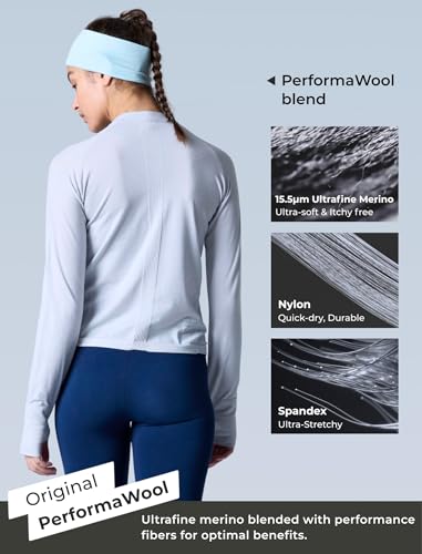 COZYZERO Women’s Merino Wool Long Sleeve Shirt - Ultrafine Soft Blend, Breathable & Odor Resistant for All-Season Comfort3