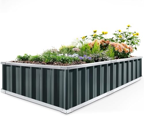 KING BIRD Faster Assembly Raised Garden Bed Bundle with 68x36x12 in Raised Garden Bed