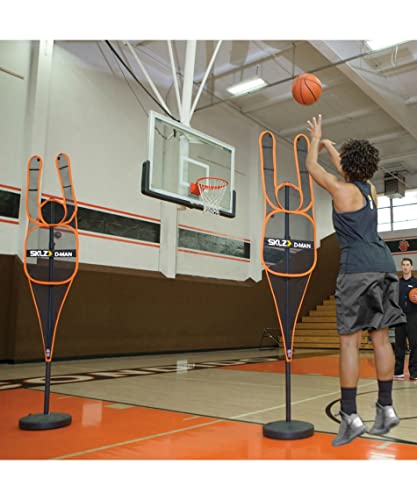 SKLZ D-Man Basketball Defensive Mannequin, Basketball Training, Verstellbare Höhe, Schwarz/Orange, 6.5ft to 8ft / 198cm to 244cm 415, einheitsgröße