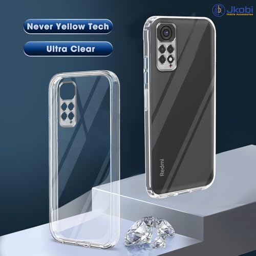 Image of Jkobi Back Case Cover for Xiaomi Redmi Note 11 | Note 11S (Silicone Crystal Clear | Pure Camera Protection |Shockproof Bumpers)
