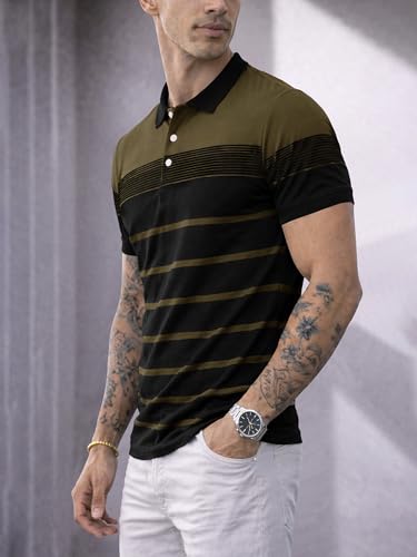 Image of Noble Monk Men's Regular Fit Polo Neck T-Shirt | Half Sleeve