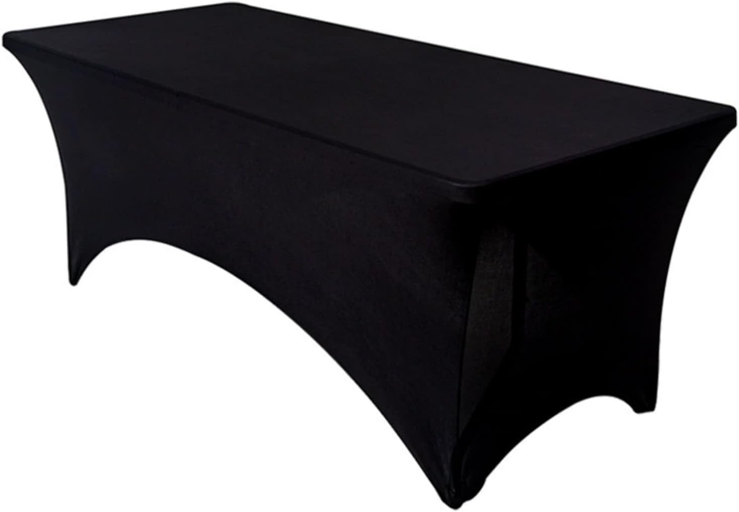 KIJyfgTR Fitted Rectangular Stretch Tablecloths Are Ideal For Parties, Events, Banquets And Outdoor Occasions(Schwarz,6FT 183x76cm)