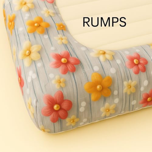 Image of RUMPS 380 TC Premium Heavy Cotton 7D Print Fast Colour Feel Elastic Fitted Floral Bedsheet King Size with 2 Pillow Covers || (7d Grey Flower, Fitted - Double-72 x72)
