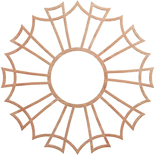 Image of Ekena Millwork 34 inchOD x 12 inchID x 1 /4 inchT Augustus Wood Fretwork Pierced Ceiling Medallion, Cherry