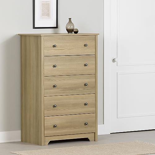 South Shore Vito 5-Drawer Chest Natural Ash, Contemporary