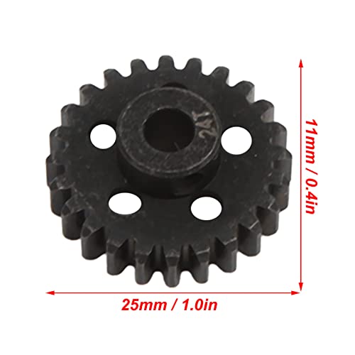 Engrenagens de pinhão de 24T para carro de 1 10 RC de alta resistência, conjunto leve para motores d