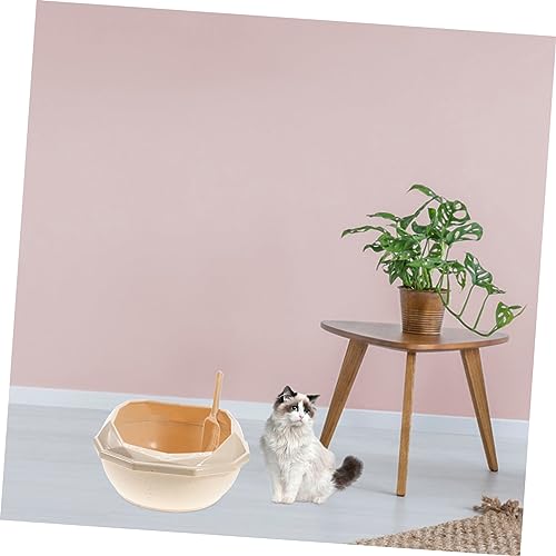 VANZACK 1 Unidade Bacia De Gato Bandeja Sanitária Para Gatos Média Colher De Cocô Banheiro De Maca D