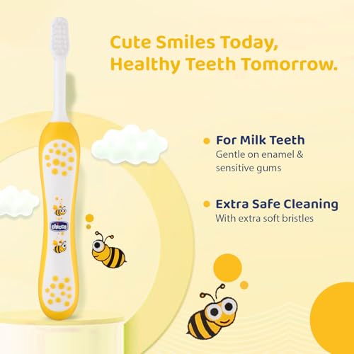Image of Chicco Baby Toothbrush Yellow 6-36M