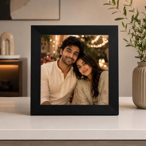 Image of Art Street Customize Classic Photo Frame With Photo Upload and Rakhi For Raksha Bandhan, Brother, Sister, Birthday, Anniversary for Husband, Couple, Parents For Table & Wall Both (Square, 8x8 Inch)