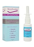 SinuSoothe 100% Natural Nasal Spray (SINUS & HEADACHE FORMULA)(0.68floz) - Sinusitis,Hay Fever,Sinus Allergies,Colds,Rhinitis,Nasal Spray Addiction
