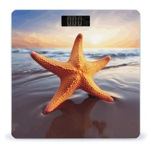 Báscula digital de baño Starfish con vidrio templado