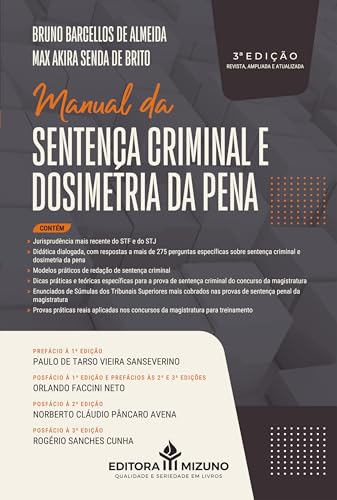 Manual da sentença criminal e dosimetria da pena: