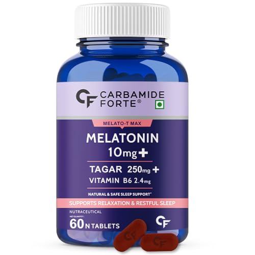 Carbamide Forte Melatonin 10mg with Tagar 250mg Sleeping Aid Pills - 60 Veg Tablets Carbamide Forte Melatonin 10mg with Tagar 250mg Sleeping Aid Pills - 60 Veg Tablets
