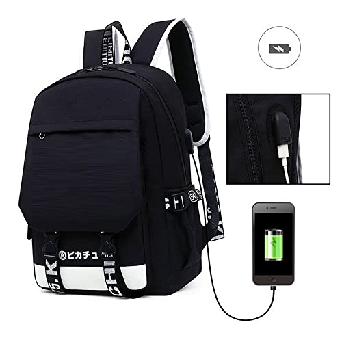 Cusalboy Fashion One-Shoulder Backpack Cartoon Luminous Pattern Backpack Youth Leisure Backpack With Usb Port Earphone Hole (Wink 11) #TOP3