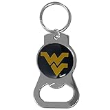 NCAA Siskiyou Sports Fan Shop West Virginia Mountaineers Bottle Opener Key Chain One Size Team Color, Black