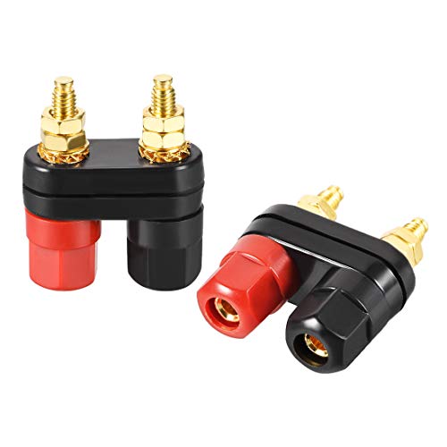 Conector de clavija de banana y poste de encuadernación uxcell con rosca de amplificador 4