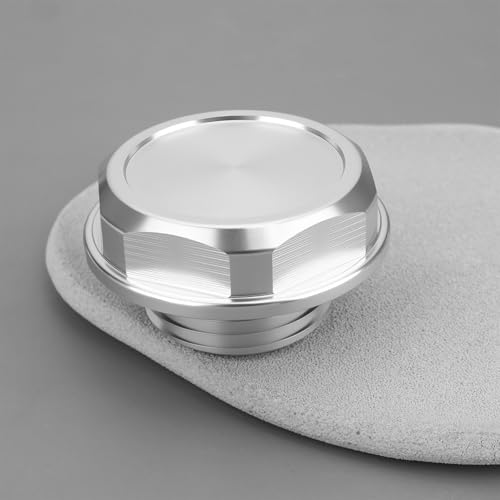 Tapón de llenado de aceite de motor plateado ECSiNG de aluminio de 37 mm 5