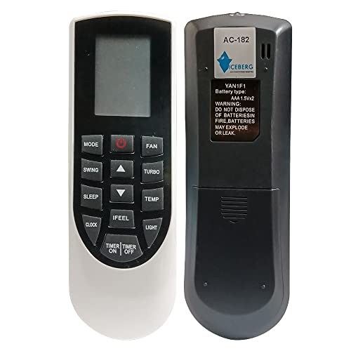 Image of 7SEVEN YAN1F1 YAN1F1F Model Compatible with Remote Control for Voltas AC, Match Exactly with Original Remote of Air Conditioner and use New AAA Alkaline Batteries
