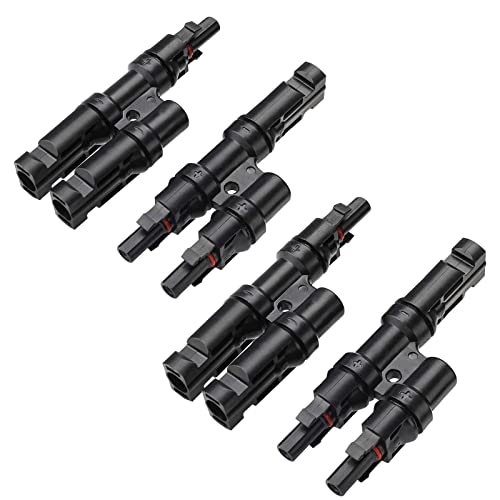 Abzweigbuchsen,Buchse Abzweigverbinder Y-Stecker Solarstecker für Parallelschaltung kompatibel zu den gängigen Solarsteckern Stecker Solarstecker Solar Photovoltaik Steckverbinder (2) Cover