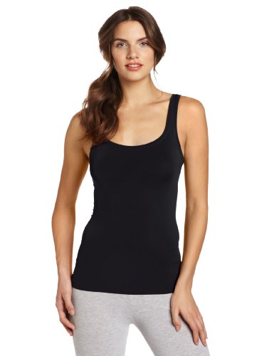 HANRO Women's Touch Feeling Tank Top, Black, Medium