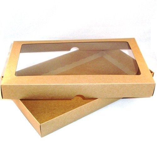 6"x8" Kraft Aperture Greeting Card Boxes X 5 Per Pack, Gift Boxes