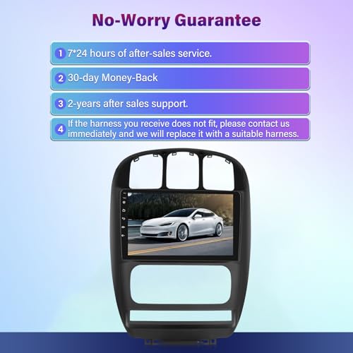 Estéreo de carro Android 13 de 8 núcleos para Chrysler Town & Country 2001-2007 - 2+64G 10,1 polegad