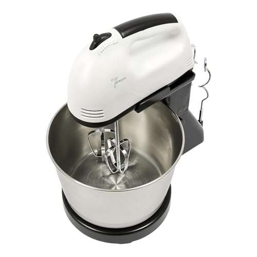Robot de cocina, batidora de 1,7 L de velocidades, batidora de tartas, batidora de acero inoxidable, para verduras, ensalada, mantequilla, masa, crema, huevos