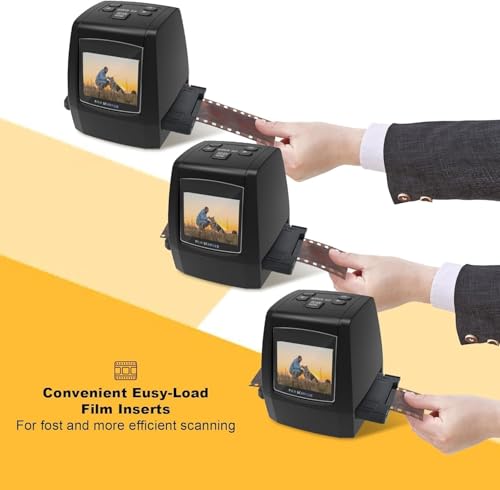 Digital Film-Scanner Diascanner, Eigenständiger Diascanner und Negativscanner Konvertiert Negative und Filmdias von 35mm, 126, 110, Super 8 und 8mm in JPEG-Bilder, 2,4 LCD-Display