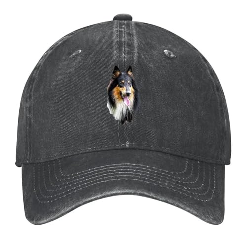 Casquette rough collie tri en coton épais ajustable coupe classique