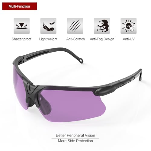 Image of Shooting Glasses with Case-Safety Glasses Anti Fog | Z87.1 Certificated Impact Resistance Safety Glasses for Hunting Shooting Sports