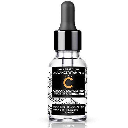 Vitamin C Serum for Face with Hyaluronic Acid Retinol and Vitamin E, Wrinkles