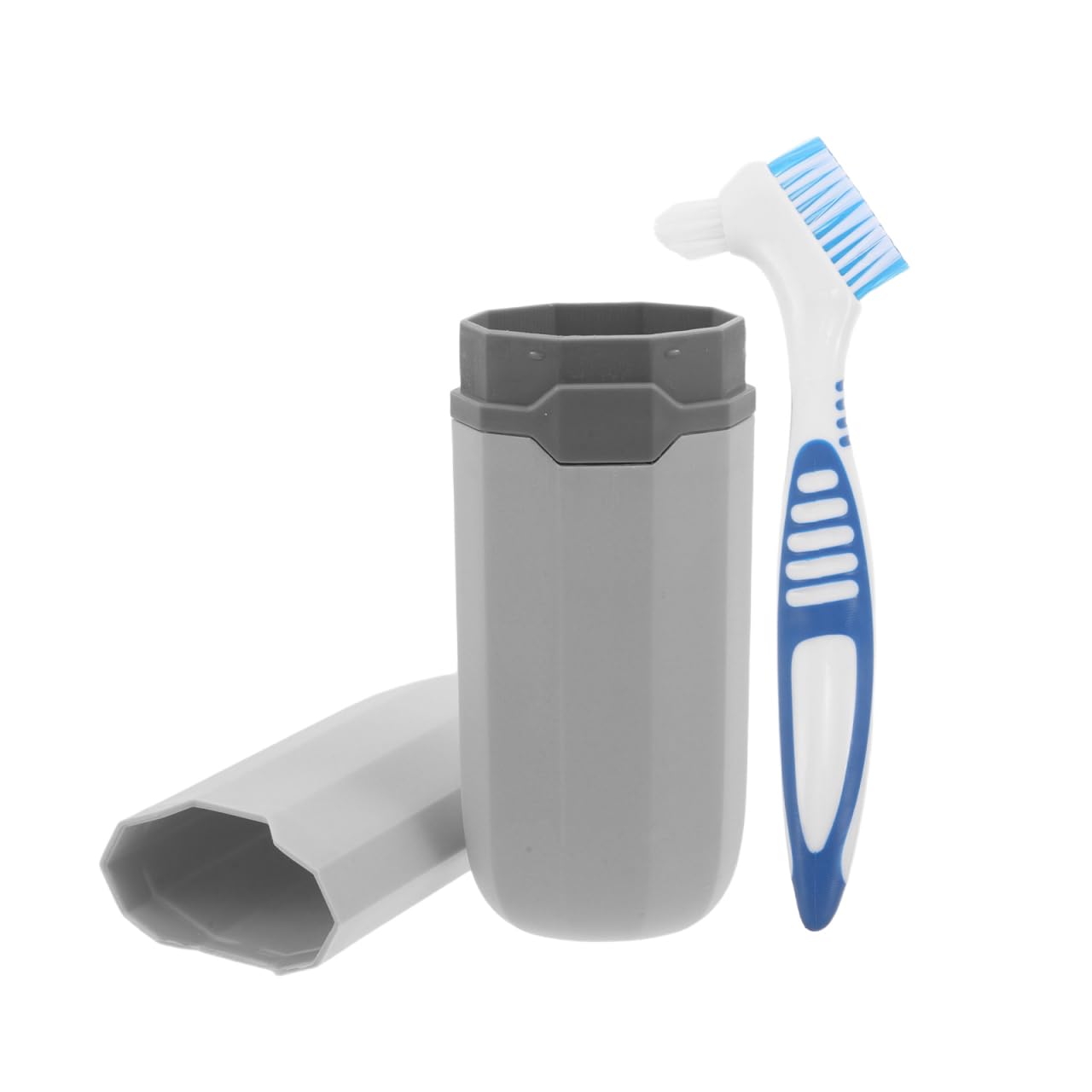 Mikinona Brosse Dentier Avec Étui De Voyage Brosse À Prothèses Dentaires Portable Boîte De Protection Pour Appareil Dentaire Rangement Hygiénique Pour Maison Bureau Et Déplacements