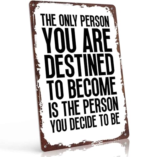 Motivational Vintage Tin Sign - Motivational Quote: Destiny and Choice
