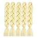 Forevery Braiding Hair Kanekalon Synthetic Ombre Hair Braiding Extensions High Temperature Fiber Crochet Twist Braids (24", 613 Blond)
