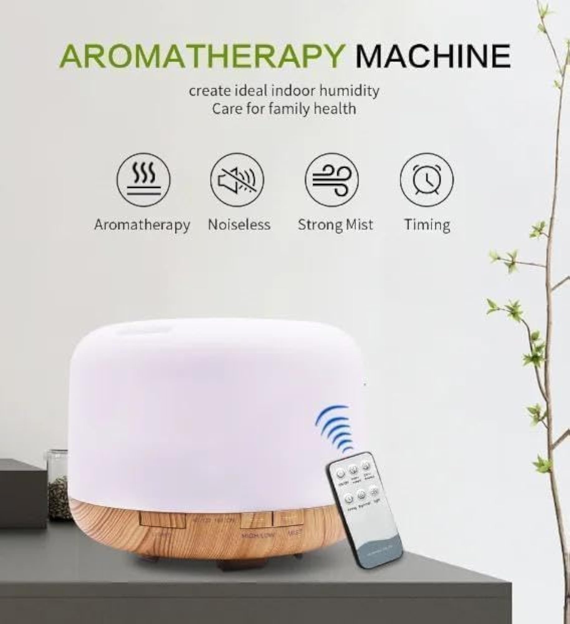 500ml Premium Aroma Diffuser Night Lamp for Bedroom