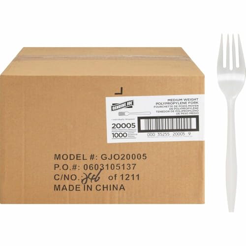 Genuine Joe Individually Wrapped Fork, 1000 Count