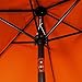 Blissun 7.5 ft Patio Umbrella, Yard Umbrella, Outdoor Market Umbrella with Push Button Tilt Crank, Orange