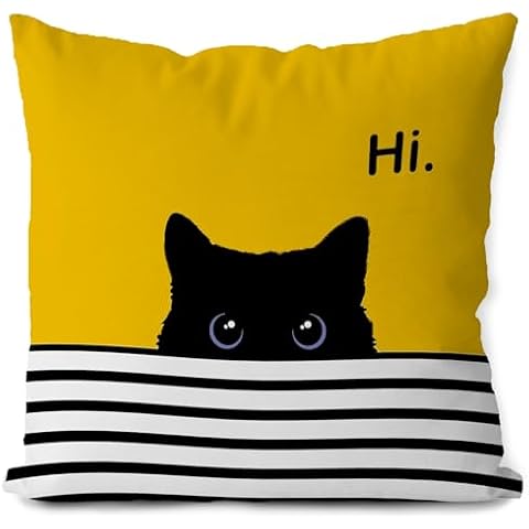 Likjad Cat Pillow Cover 18x18 Cover