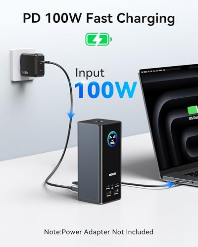 Estación de acoplamiento USB C para optimizar tu oficina en casa con multipantalla 17 en 1 7